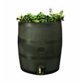 Marquee Protection Round Rain Barrel 35USG - Brown with Brass Spigot MA488019
